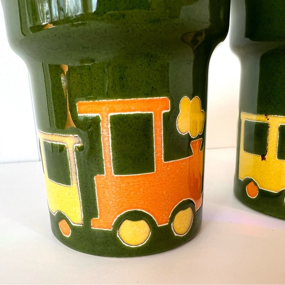 Vintage Waechtersbach West Germany Mugs Train MCM - Picture 3 of 12